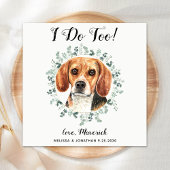 Haustier Hochzeit Ich tue zu Beagle Hund Serviette