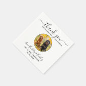 Haustier Hochzeit Modernes, elegantes Foto Vielen  Serviette (Ecke)