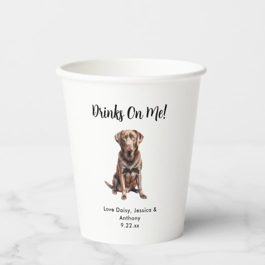 Haustier-Hochzeit Pappbecher (Vorderseite)