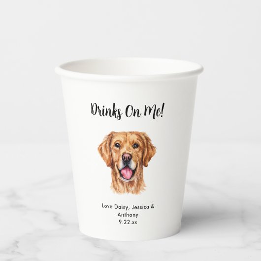 Haustier-Hochzeit Pappbecher (Vorderseite)