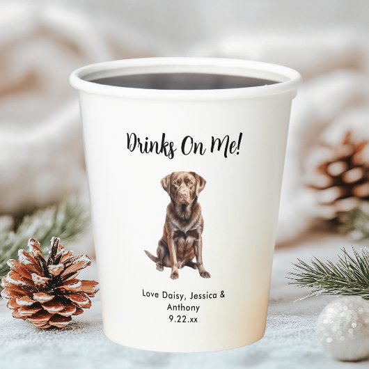 Haustier-Hochzeit Pappbecher