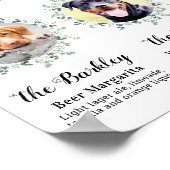 Haustier-Hochzeit Unterschrift Getränke Personalis Poster (Ecke)