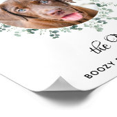 Haustier Hochzeithund Bar Signatur Getränk Custom  Poster (Ecke)