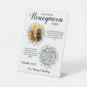 Haustier Hochzeithund Foto Honeymoon Fund Venmo QR Sockelschild (Vorderseite)