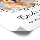 Haustier Hochzeitshund Offene Bar Getränke für Fot Poster (Ecke)