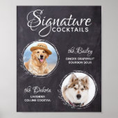 Haustier Hochzeittrinken Hund Bar Signature Cockta Poster (Vorne)