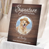 Haustier-Hochzeitunterschrift Drinks Hunde Bar Coc Sockelschild