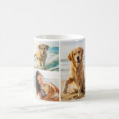 Haustier Hund 6 Foto Collage Einfach Kaffeetasse (Mittel)