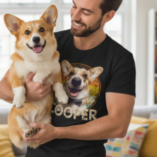 Haustier Hund Benutzerdefiniert Retro Personalisie T-Shirt