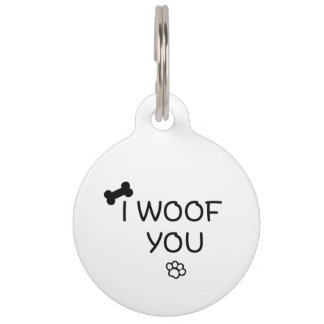 Haustier Hund Funny Spaß ICH WOG DU Funny Dog Tag Haustiermarke