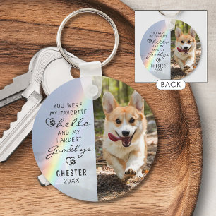 Haustier-Hund-Gedenkstätte Lieblings-Hallo-Foto-Re Schlüsselanhänger