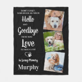 Haustier-Hund-Gedenkstätte Personalisierter Heimti Fleecedecke (Vorderseite)