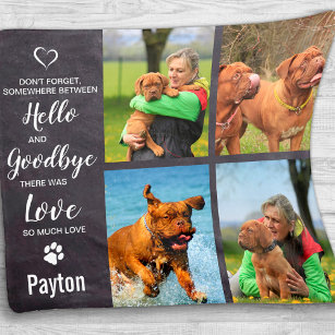 Haustier-Hund-Gedenkstätte Pet Loss Foto Collage Fleecedecke