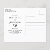 Haustier-Hund Hochzeit Botanisch Save the Date (Rückseite)