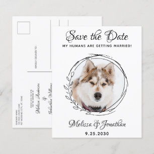 Haustier-Hund Hochzeit Botanisch Save the Date