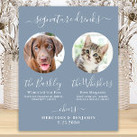 Haustier Hund Hochzeit Signatur Drinks Foto trosty Poster<br><div class="desc">Getränke mit Unterschrift ! Dieses kleine, elegante Kalligraphie-Bar mit seinen zwei Cocktails "The Bride" und "The Groom", personalisiert mit den erlesenen Getränken. Passen Sie dieses elegante Hochzeitszeichen mit Ihrem Lieblings-Foto, Hund-Foto, Verlobung-Foto oder Paare Fotos, Namen und Signatur-Drinks! Sie können auch die Fotos für die Unterschrift Drinks von Ihren Lieblings-Haustieren für...</div>