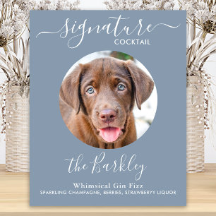 Haustier Hund Hochzeit Signature Cocktail Dusty Bl Poster