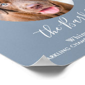 Haustier Hund Hochzeit Signature Cocktail Dusty Bl Poster (Ecke)