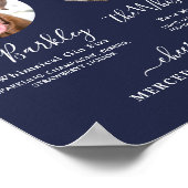 Haustier Hund Hochzeit Signature Drinks Foto Navy Poster (Ecke)