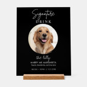 Haustier Hund Hochzeit Unterschrift Drinks Cocktai Acrylschild (Vorderseite)
