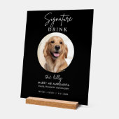 Haustier Hund Hochzeit Unterschrift Drinks Cocktai Acrylschild (Winkel)