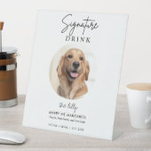 Haustier Hund Hochzeit Unterschrift Drinks Cocktai Sockelschild (In Situ)