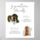 Haustier Hund Hochzeit Unterschrift Getränke Custo Poster (Vorne)