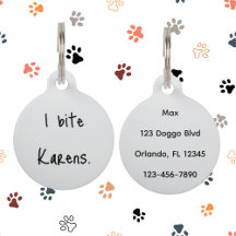 Haustier Hund Katze I Bite Karens Funny Collar Cus