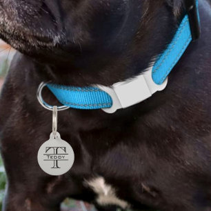 Haustier Hund Katze Monogramm Namensschild Anpasse Haustiermarke