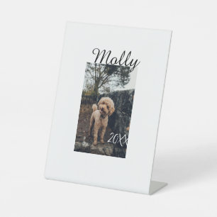 Haustier Hund Katze Tier Geburtstagsfoto modern Ja Sockelschild