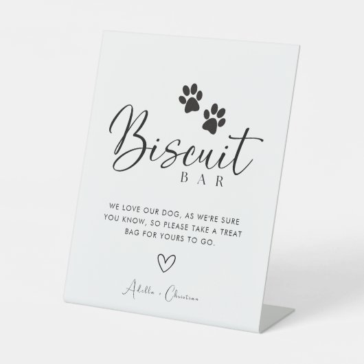 Haustier Hund Leckerei Gefallen Biscuit Bar Weddin Sockelschild (Vorderseite)