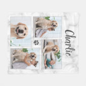 Haustier Hund Lover FotoCollage Fleecedecke (Vorderseite (Horizontal))