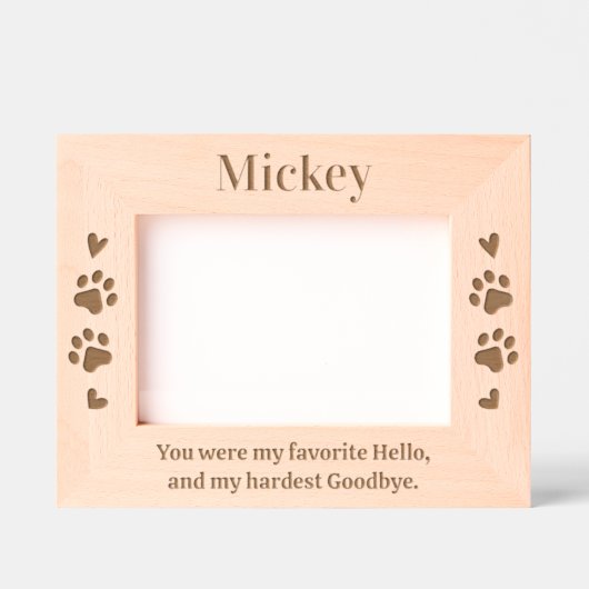 Haustier-Hund-Memorial Benutzerdefinierte Favorite Geätzte Rahmen (Vorderseite)