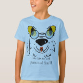 Haustier Hund mit Brille Yay können wir sehen! T-Shirt (Vorderseite)
