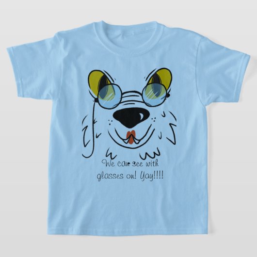 Haustier Hund mit Brille Yay können wir sehen! T-Shirt (Ablage )