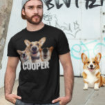 Haustier Hund nach Maß Personalisiertes Foto T-Shirt<br><div class="desc">Dieses Design kann in dem Bereich personalisiert werden, der durch das Ändern des Fotos und/oder Textes zur Verfügung gestellt wird. Sie können auch angepasst werden, indem Sie auf Vorlage personalisieren klicken und dann auf die Schaltfläche klicken, um weitere Optionen anzupassen, um die Hintergrundfarbe zu löschen oder zu ändern, Text hinzuzufügen,...</div>