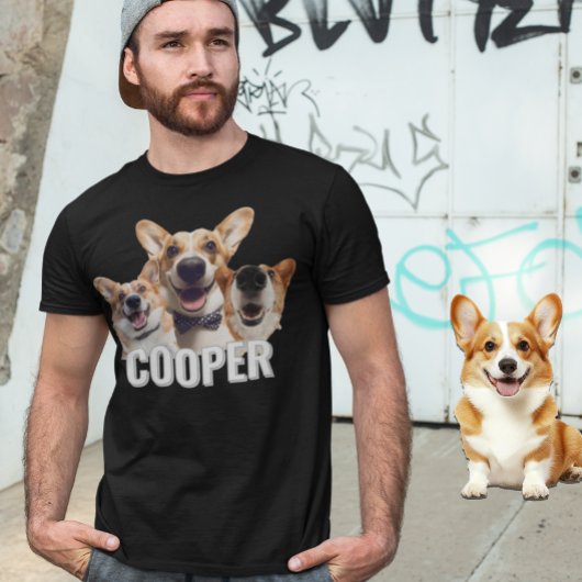 Haustier Hund nach Maß Personalisiertes Foto T-Shirt