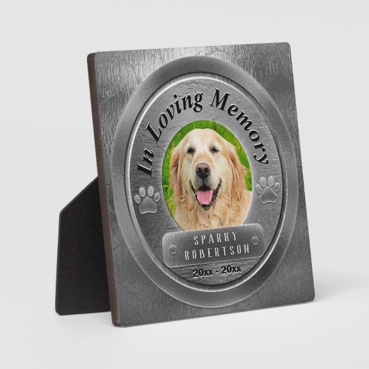 Haustier-Hund oder Katzen-Memorial Fotoplatte (Vorderseite)