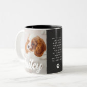 Haustier-Hund Paw Memorial Keepake Modernes einfac Zweifarbige Tasse (Vorderseite Links)