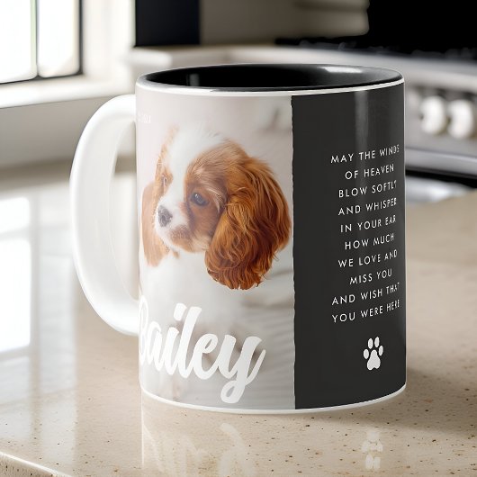 Haustier-Hund Paw Memorial Keepake Modernes einfac Zweifarbige Tasse
