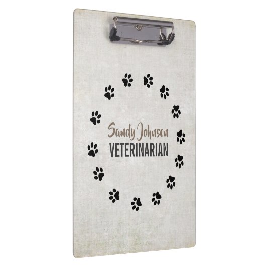 Haustier Hund VETERINARIAN Erwachsener Boarding Se Klemmbrett (Rechts)