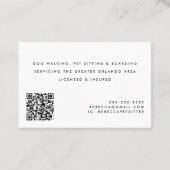 Haustier Hund Walker Hundebauhaus Sitzplatz Visitenkarte (Rückseite)