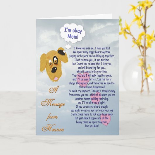 Haustier/Hund~weiblicher Besitzer Karte (Gelbe Blume)