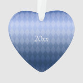 Haustier Hund Weihnachten Blauer Ornament (Rückseite)