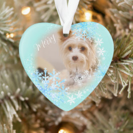 Haustier Hund Weihnachten Blauer Ornament