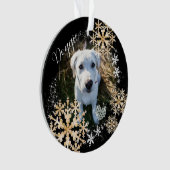 Haustier Hund Weihnachten Gold Schwarze Ornament (Vorderseite)