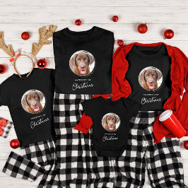 Haustier Hund Weihnachten Personalisiertes Foto Sc T-Shirt