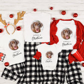 Haustier Hund Weihnachten Personalisiertes Foto Ur T-Shirt