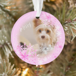 Haustier Hund Weihnachten Rosa Ornament