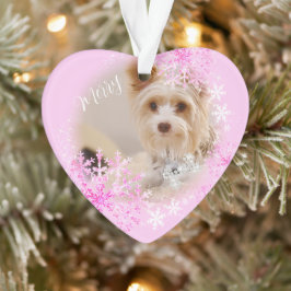 Haustier Hund Weihnachten Rosa Ornament